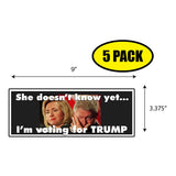 Voting For Trump Sticker