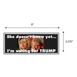 Voting For Trump Sticker