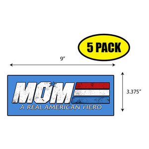 Mom- A Real American Hero Sticker