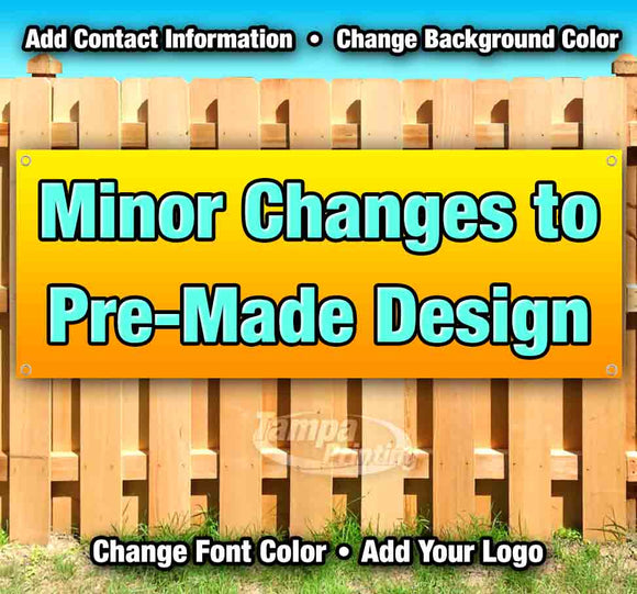 Minor Design Changes Banner, Banners, Signs, Flags, Vinyl Banners