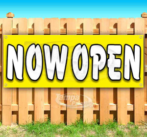 Now Open 1 Yellow Banner