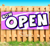 Now Open 3 Purple Pink Banner