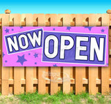 Now Open 4 Pink Purple Banner