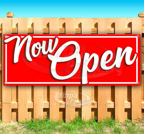 Now Open 5 Red Banner