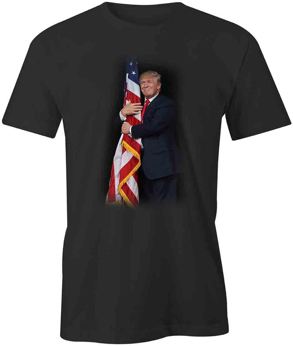 Trump Holding Flag T-Shirt