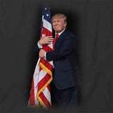 Trump Holding Flag T-Shirt