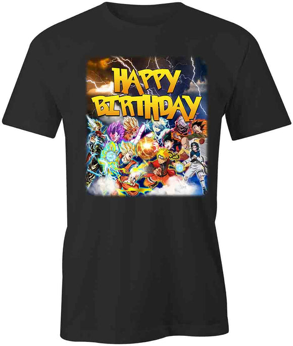 Happy Birthday Anime Mashup T-Shirt
