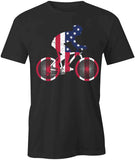 American Flag Bike T-Shirt