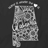 Home Is Where The Heart Is - Alabama T-Shirt