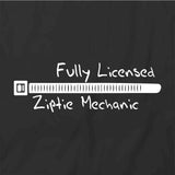 Fully Licensed Ziptie Mechanic T-Shirt