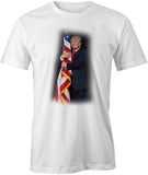 Trump Holding Flag T-Shirt