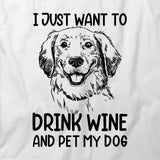 Drink Wine Pet Dog T-Shirt