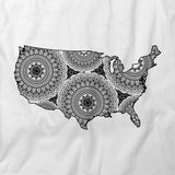 America Mandala Map T-Shirt