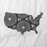 America Mandala Map T-Shirt