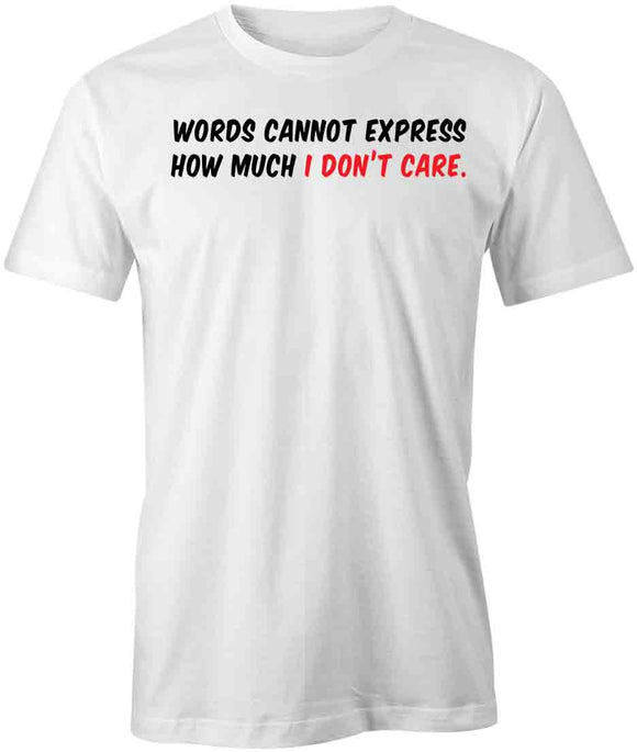 Words Cannot Express How Much I Dont Care T-Shirt