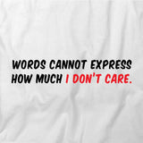 Words Cannot Express How Much I Dont Care T-Shirt