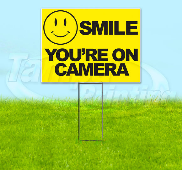 Smile You're On Camera Yard Sign