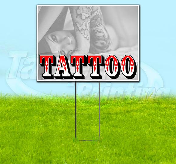 Tattoo Female Yard Sign
