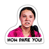 Greta How Dare You Sticker