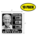 Biden Fill Tank Empty Wallet Sticker