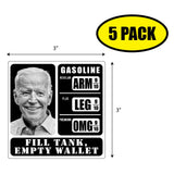 Biden Fill Tank Empty Wallet Sticker