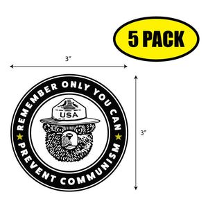 Smokey Prevent Communism Sticker
