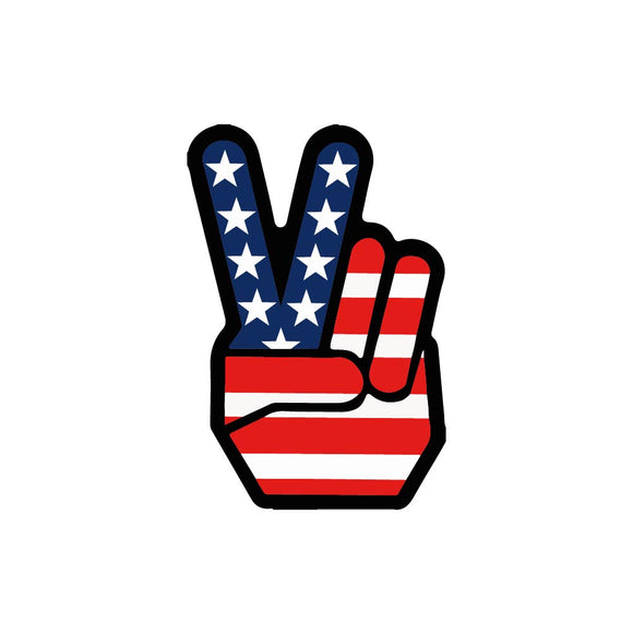 Peace and America Sticker