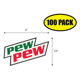 Pew Pew Mountain Dew Sticker