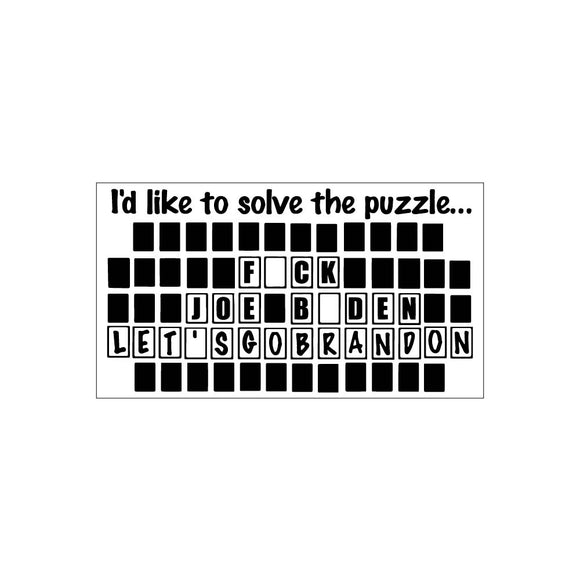 Solve the Puzzle Biden Sticker