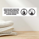 Volcano Bathroom Wash Hands Sticker