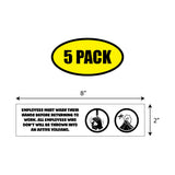 Volcano Bathroom Wash Hands Sticker