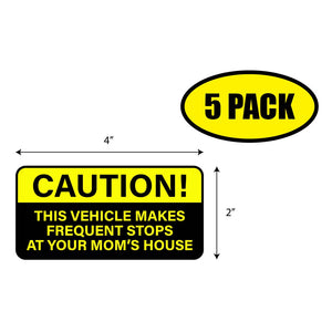 Caution Vehicle Stops Sticker