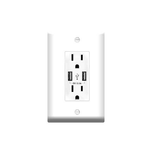 Outlet with USB Sticker