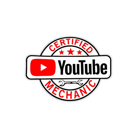 Certified Youtube Mechanic Sticker