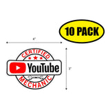 Certified Youtube Mechanic Sticker