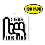 Two-Inch Penis Club Sticker