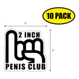 Two-Inch Penis Club Sticker