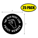 Two-Inch Penis Club Sticker