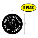 Two-Inch Penis Club Sticker