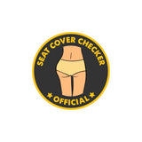 Seat Cover Checker Sticker