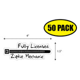 Fully Licensed Ziptie Mechanic Sticker