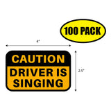 Caution Driver Is Singing Sticker