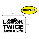 Look Twice Save a Life Sticker