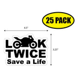 Look Twice Save a Life Sticker