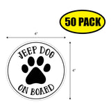 Jeep Dog On Board Sticker