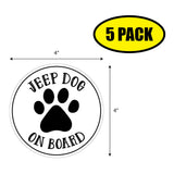 Jeep Dog On Board Sticker
