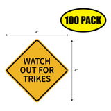 Watch Out For Trikes Sticker