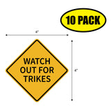 Watch Out For Trikes Sticker