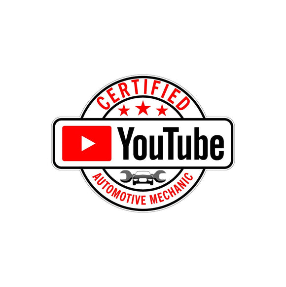 Certified Youtube Automotive Mechanic Sticker