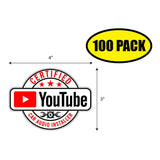Certified Youtube Car Audio Installer Sticker